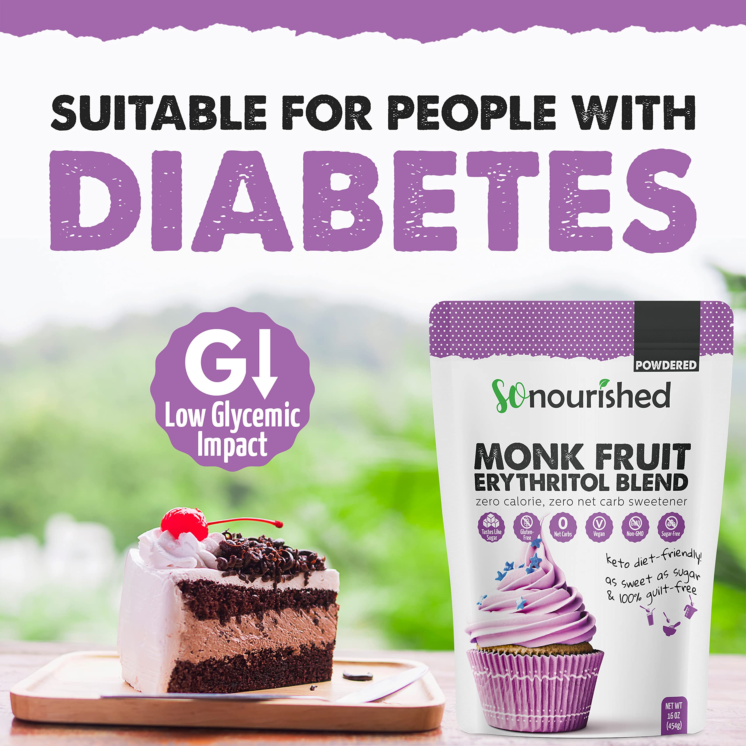 So Nourished nutrition and ingredient label close-up for dietary information benefit