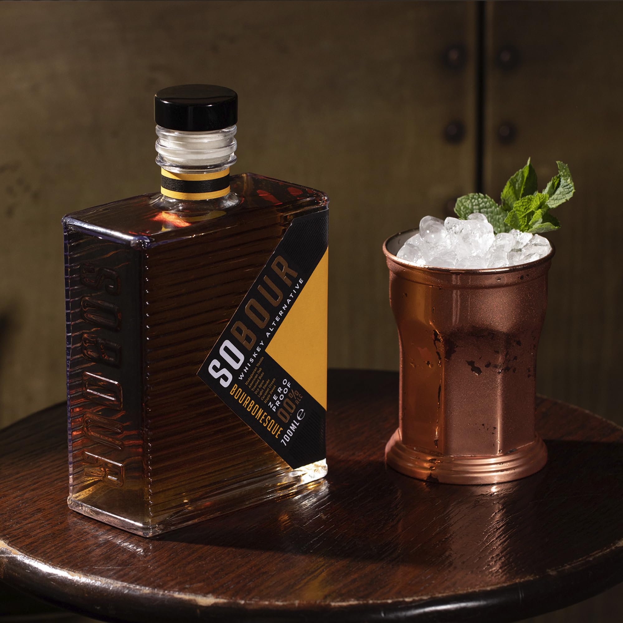 Think Distributors SOBOUR in a bar setting demonstrating lifestyle appeal for sober-curious drinkers