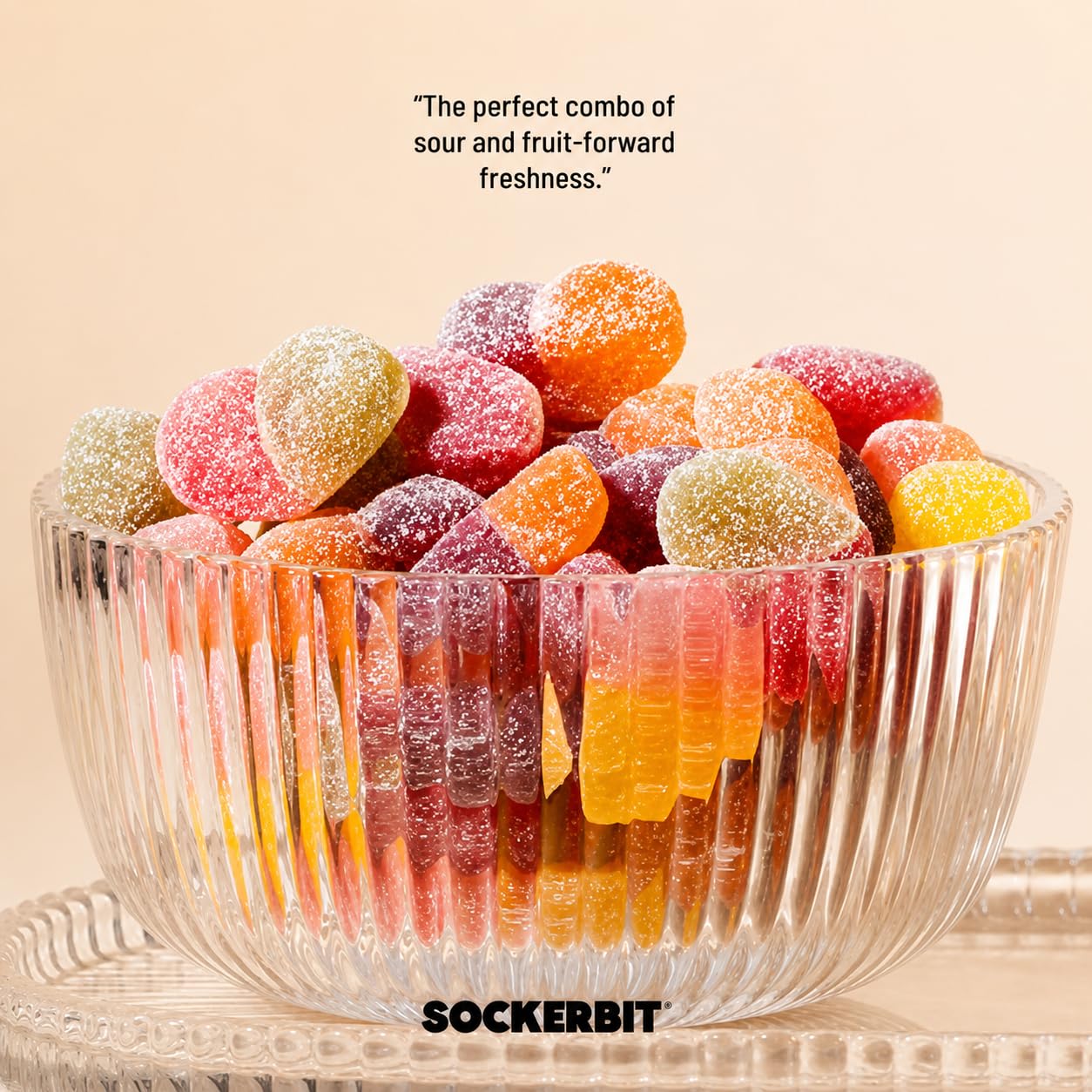Sockerbit label and ingredient panel highlighting natural ingredients and transparency