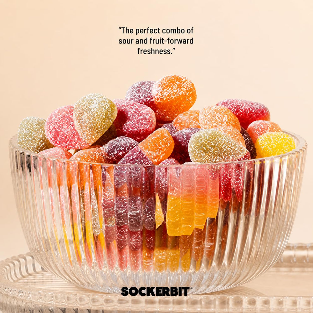 Sockerbit label and ingredient panel highlighting natural ingredients and transparency