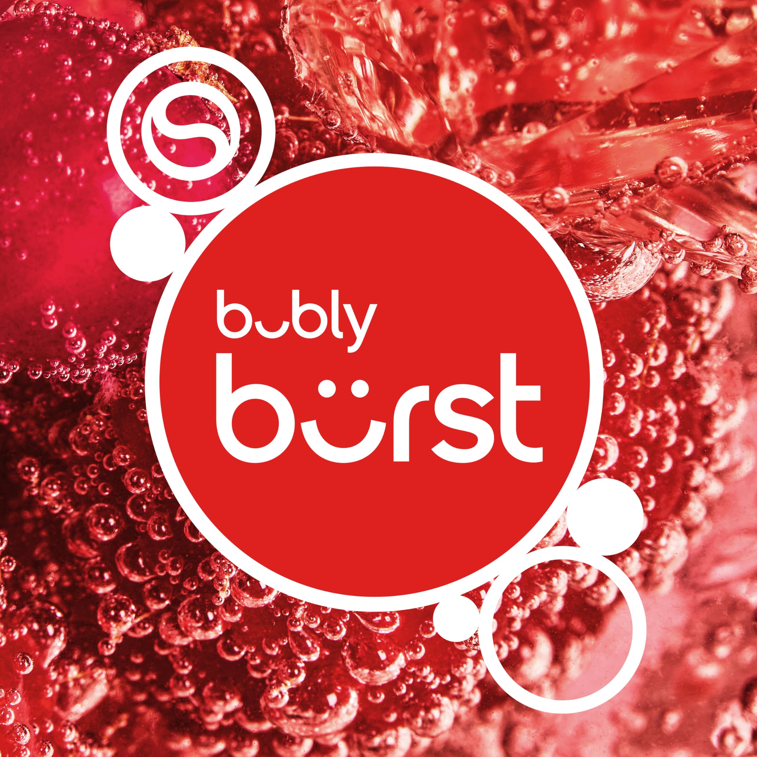 sodastream cherry lemonade syrup pouring into sparkling water for bright refreshment