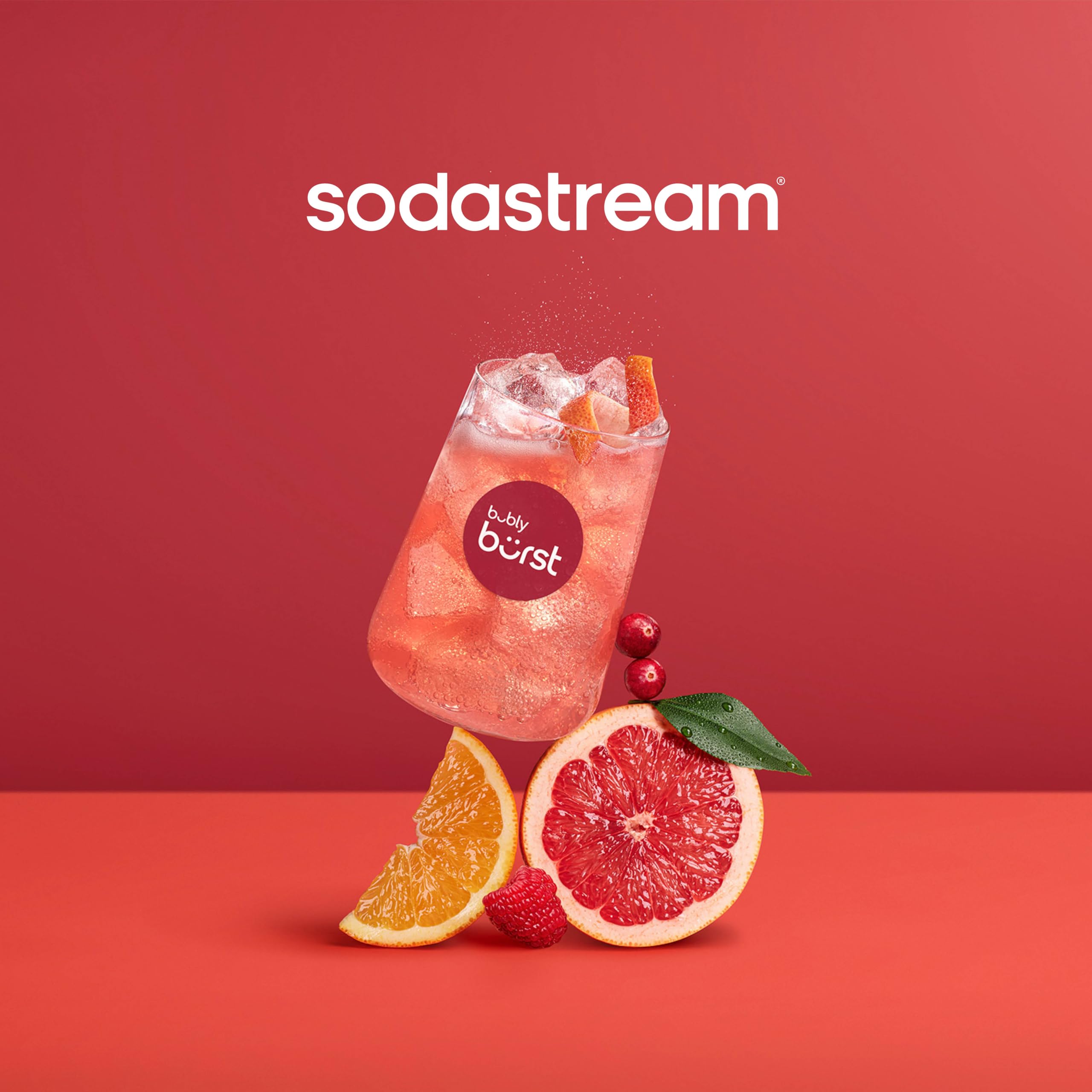 sodastream Bubly drops six bottles arranged to display included flavors for choice