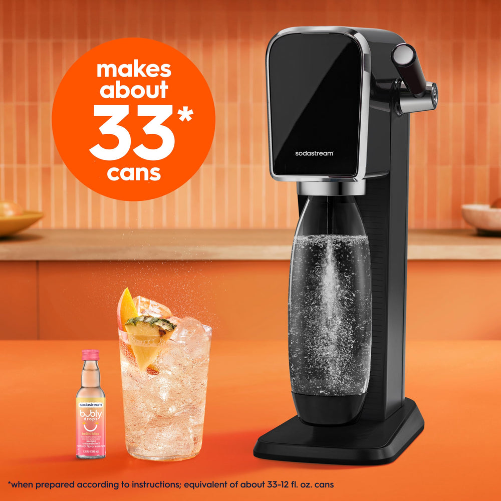 sodastream bubly lineup of six bottles displaying variety and convenience