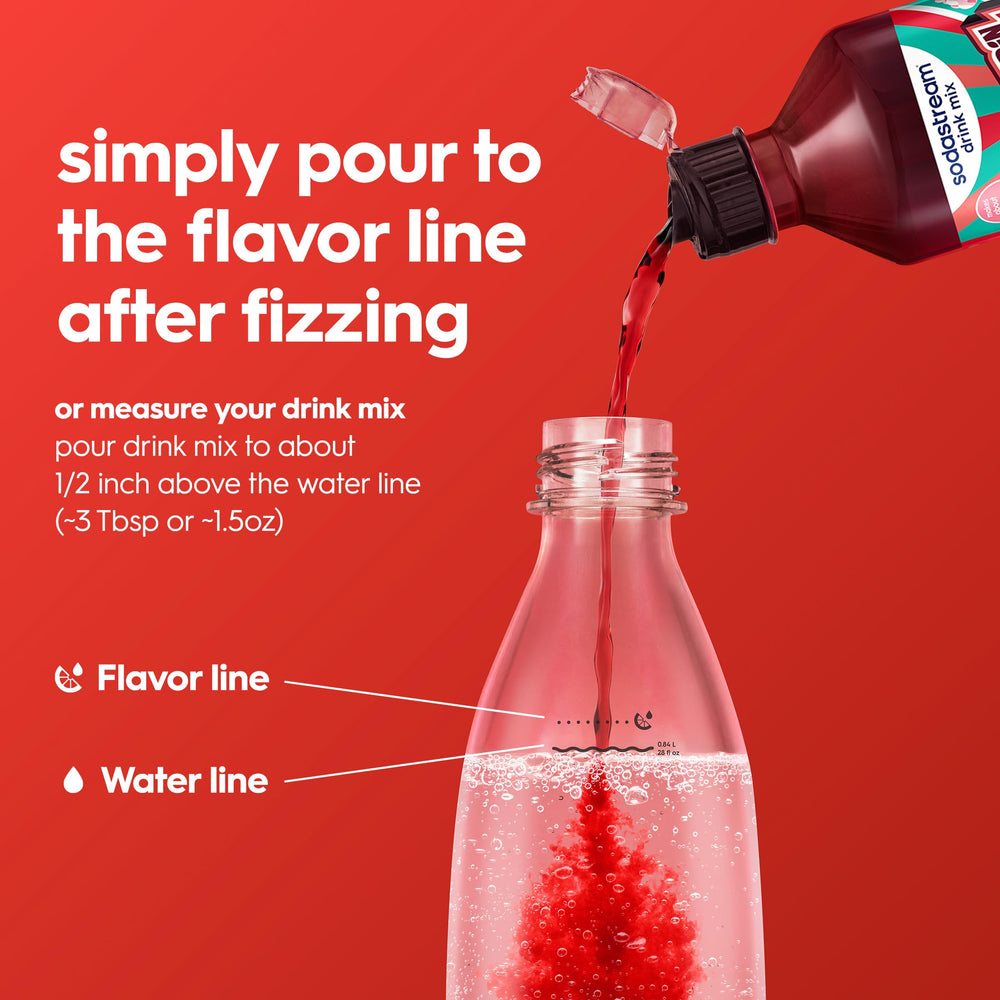 sodastream Code Red syrup close-up highlighting rich cherry color and concentrated flavor