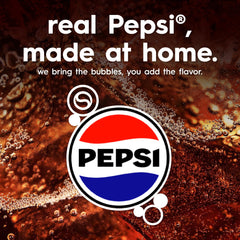 sodastream close-up of bottle label highlighting authentic Diet Pepsi taste
