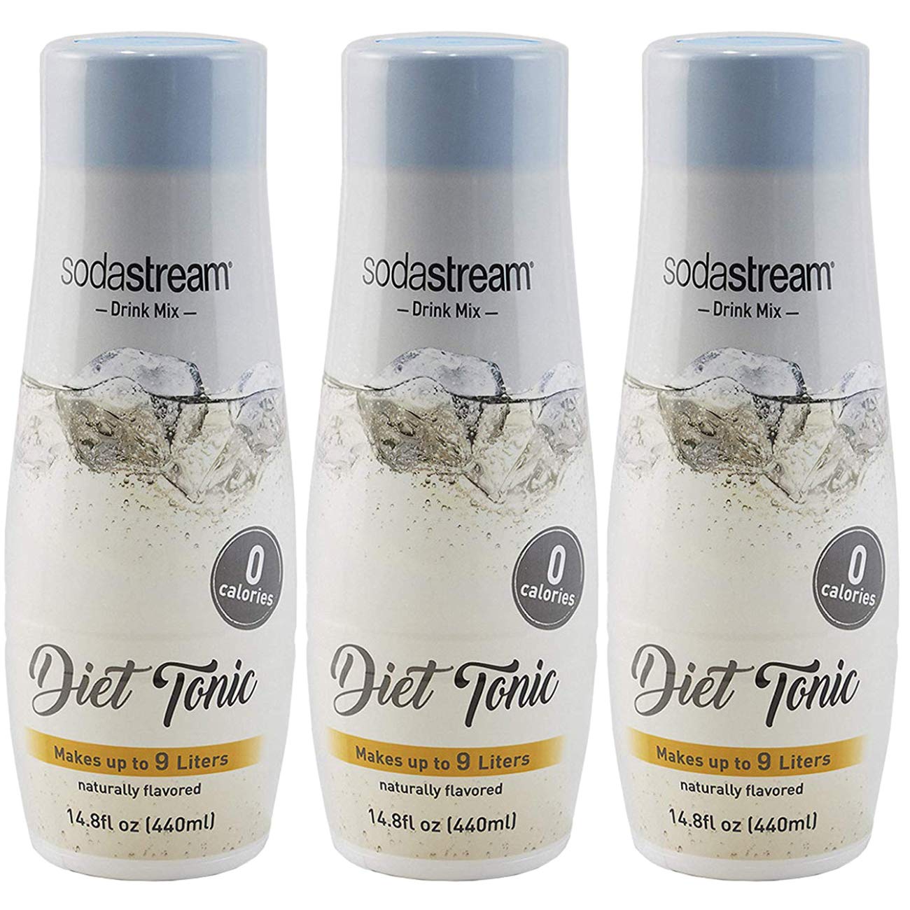 sodastream bottle front view showing label and calorie-free benefit