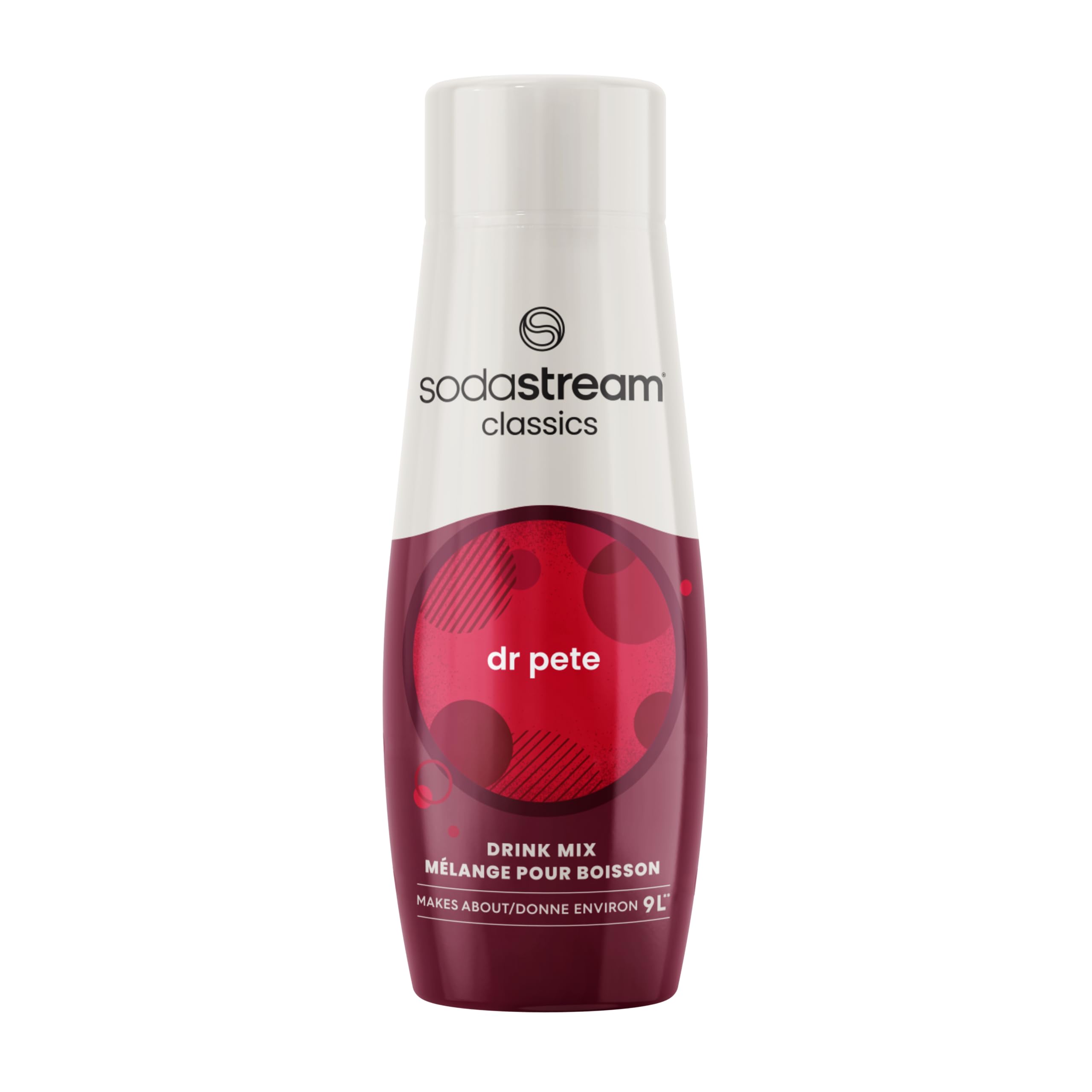 sodastream bottle front label showing brand and flavor for easy identification
