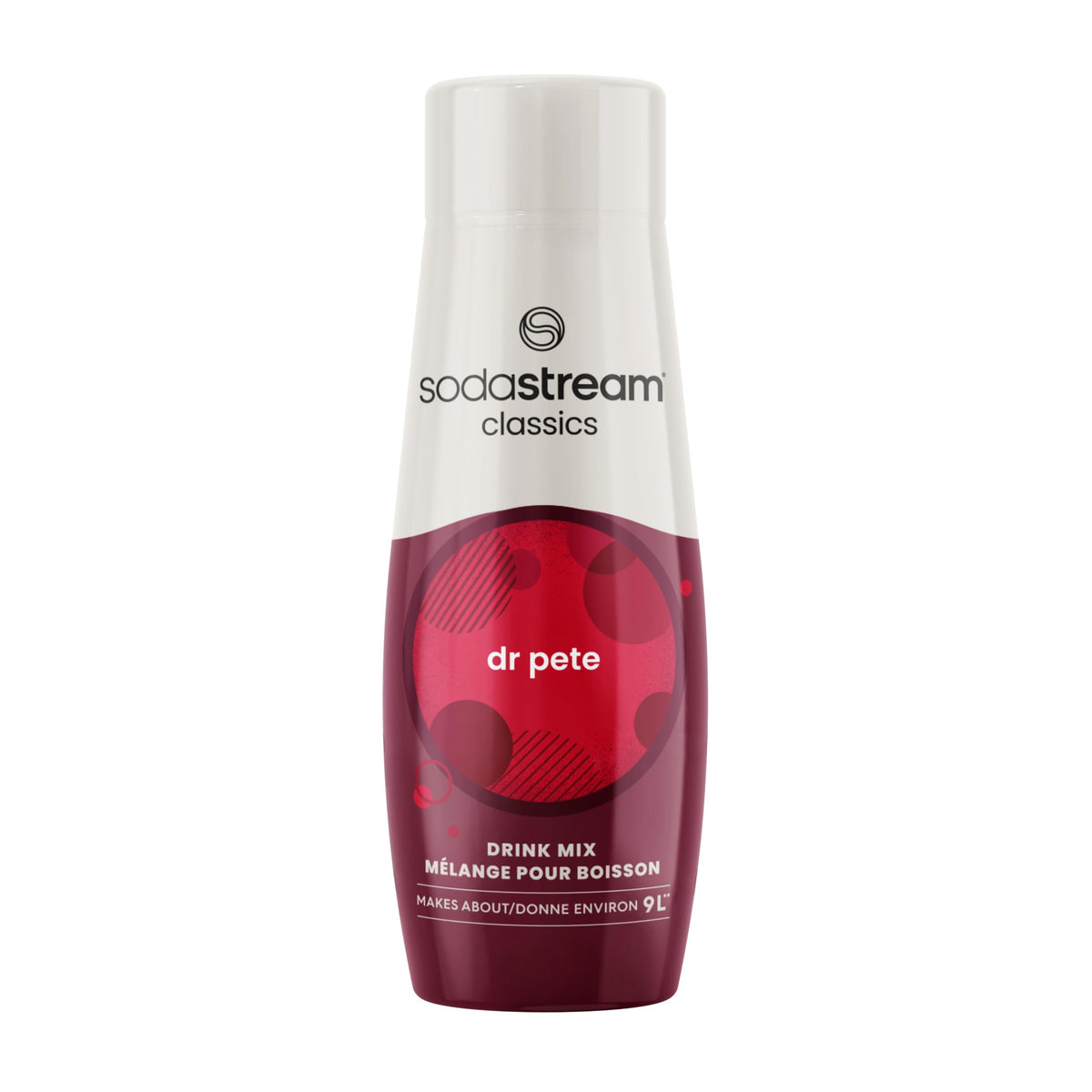 sodastream bottle front label showing brand and flavor for easy identification