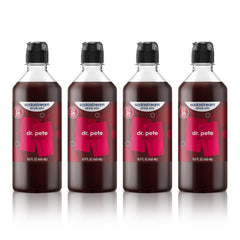 sodastream front packaging showing four dr. pete bottles and savings