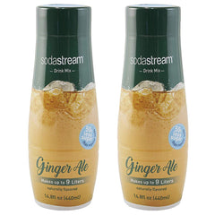 SodaStream two 440ml ginger ale bottles front view showing packaging and labels for easy identification