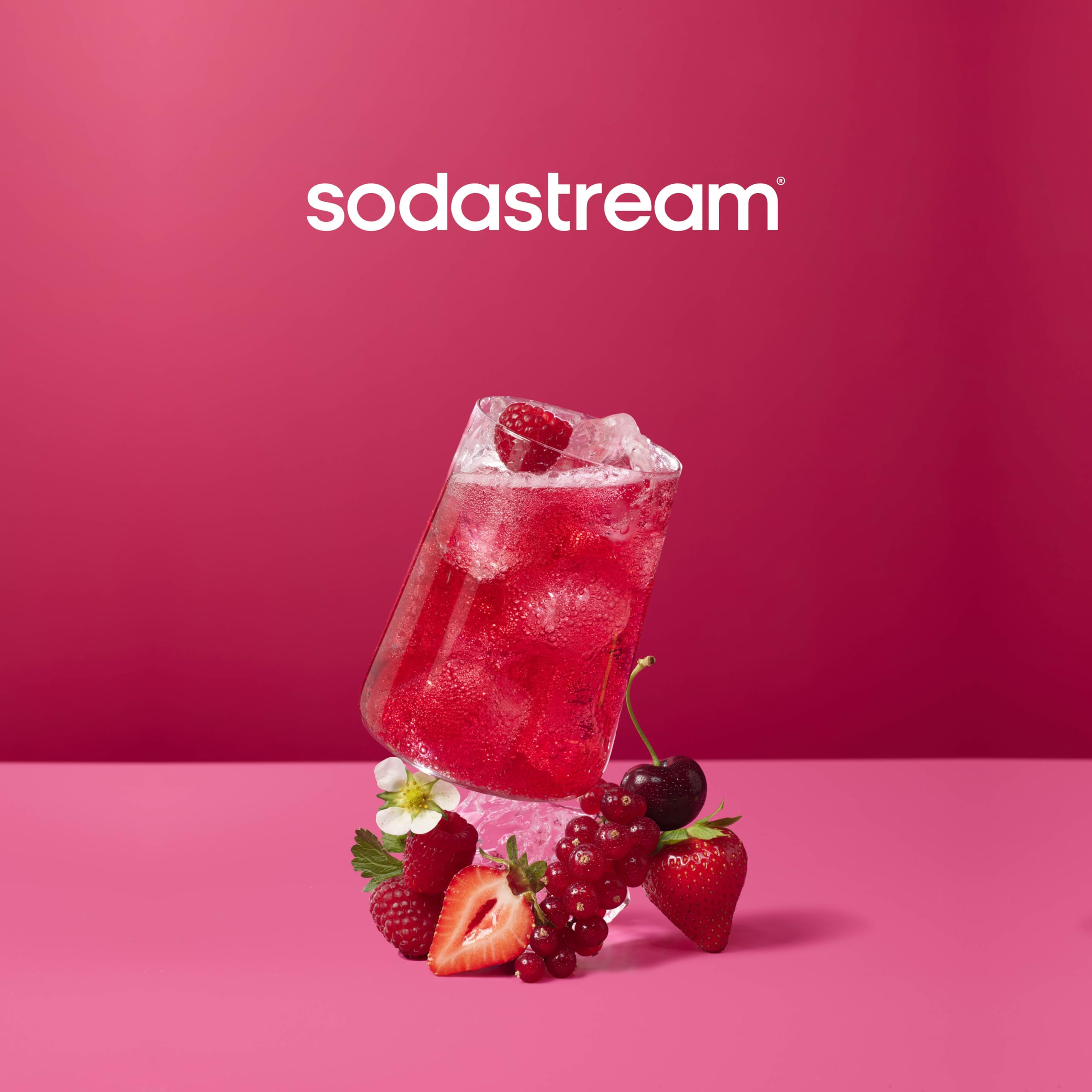 sodastream close-up of 440ml bottle highlighting label and pour control