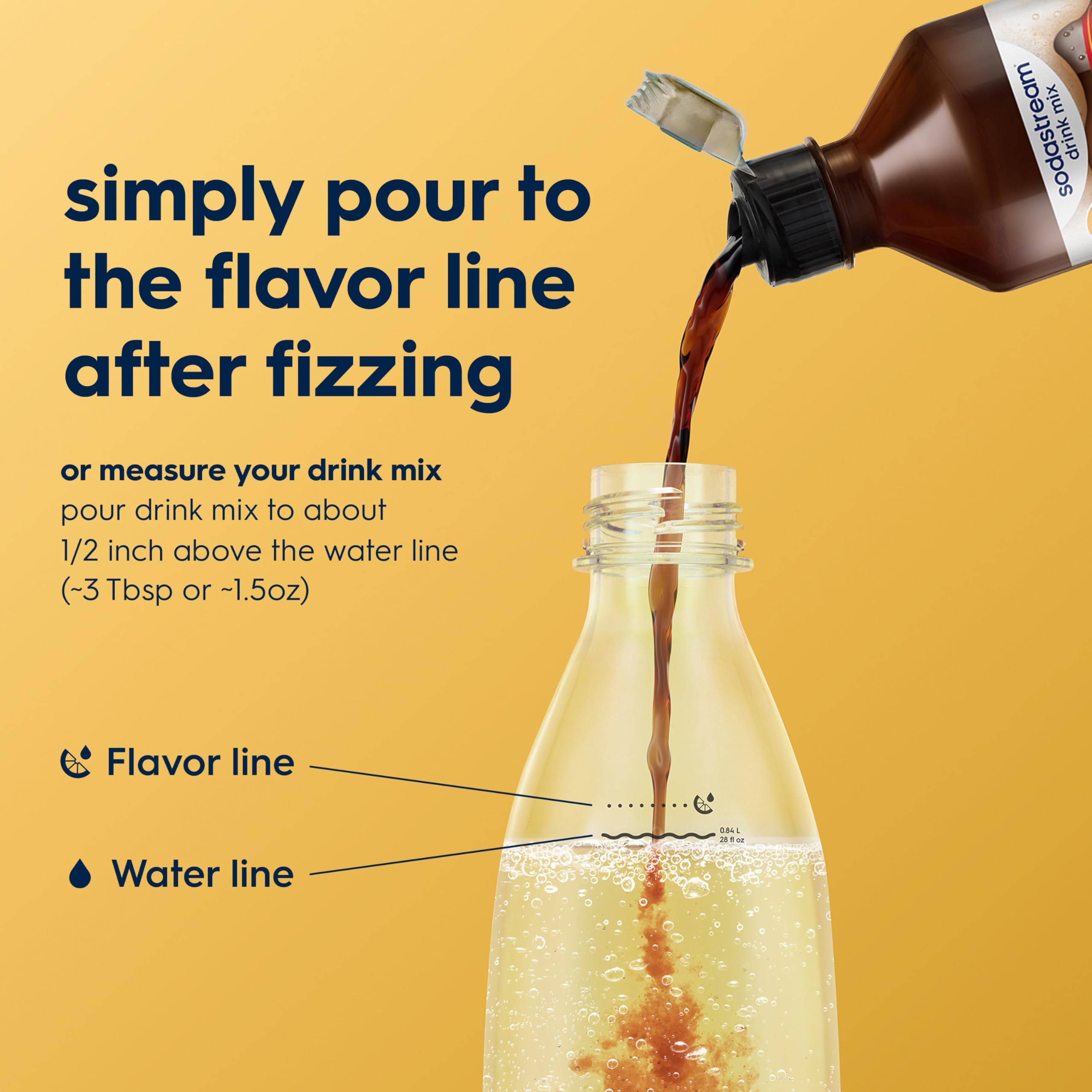 sodastream MUG Root Beer poured in glass with creamy foam highlighting classic root beer finish