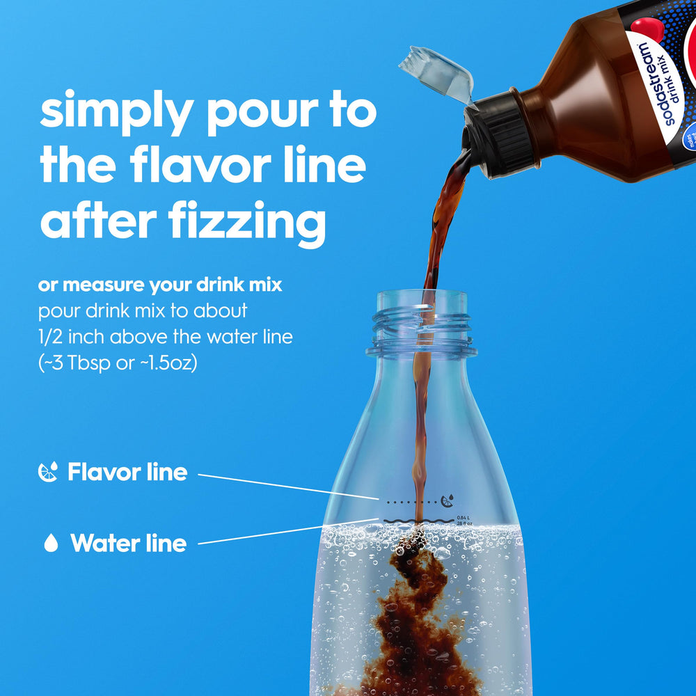 sodastream pepsi bottle displaying cola flavor convenient for fizz control