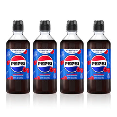 sodastream front packaging showing four Pepsi Wild Cherry bottles and product benefits