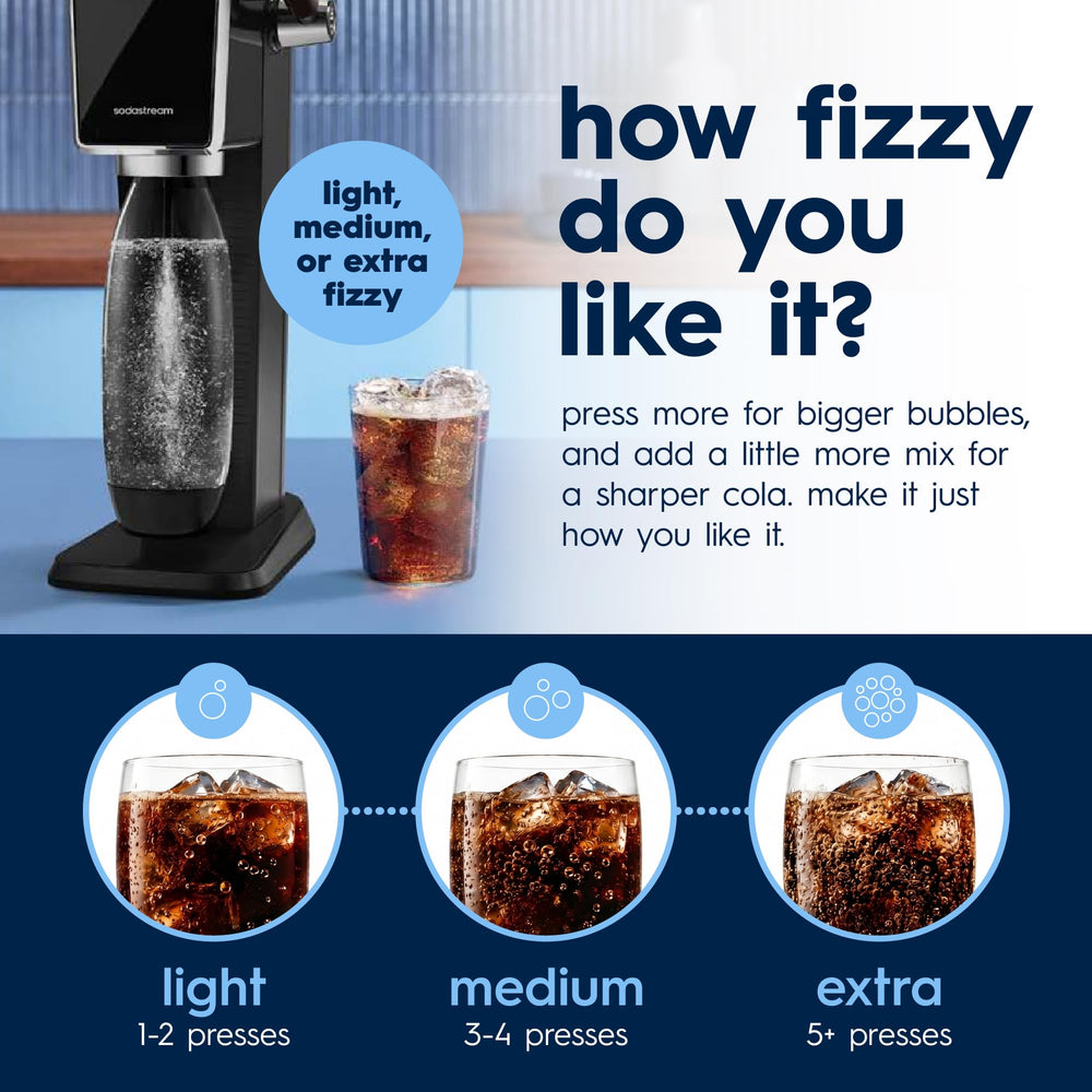 sodastream Pepsi Zero next to SodaStream machine for simple preparation