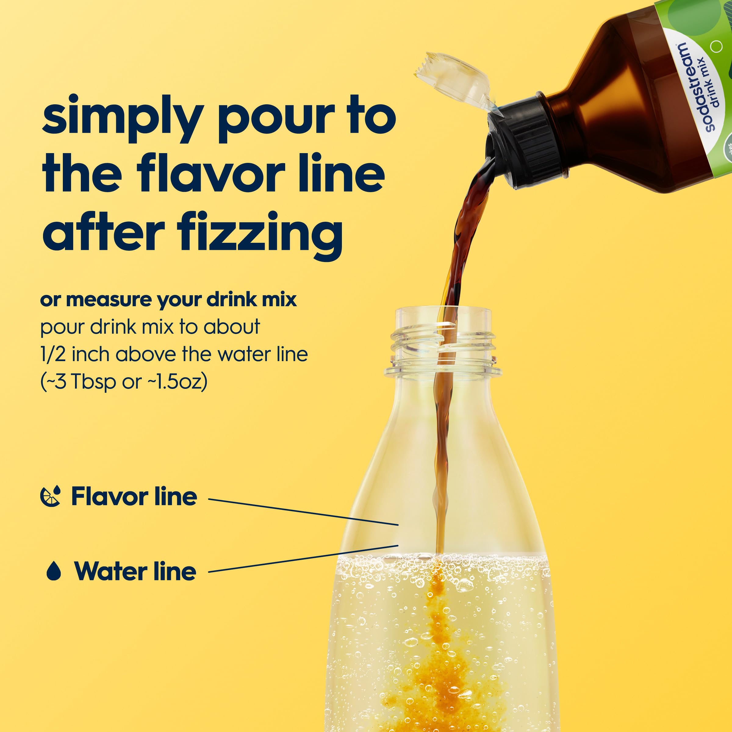sodastream served glass of ginger ale with ice showing crisp pour