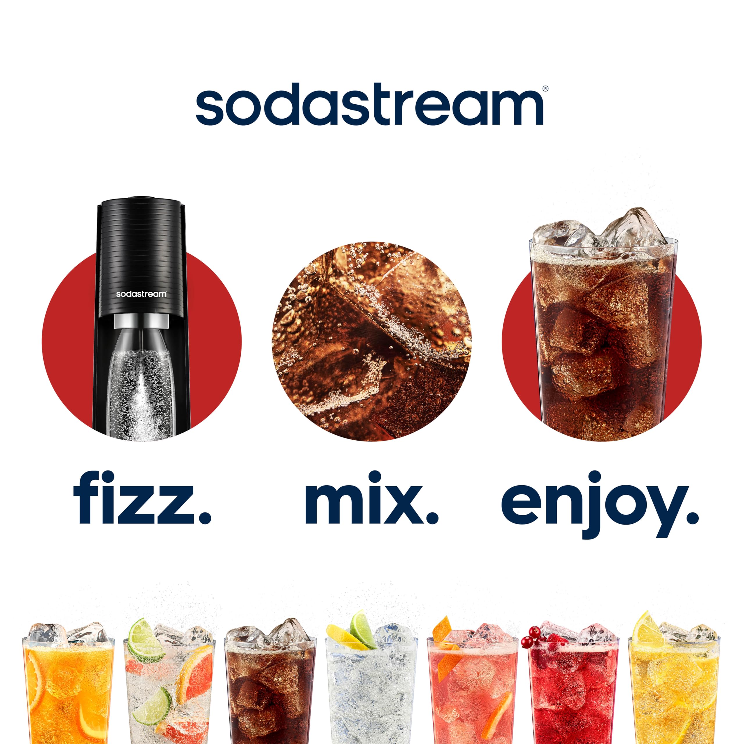 sodastream scale comparison with a 12oz glass to show serving size yield