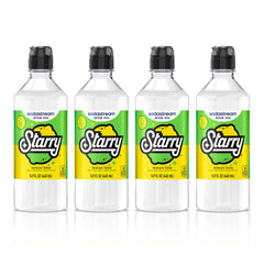 sodastream Starry front packaging showing four lemon-lime syrup bottles and clear label benefits