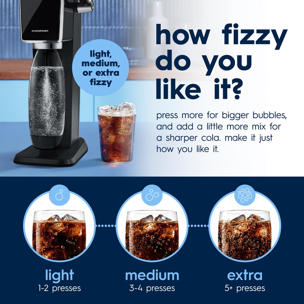 sodastream glass with ice and cherry garnish demonstrating bold flavor refreshment