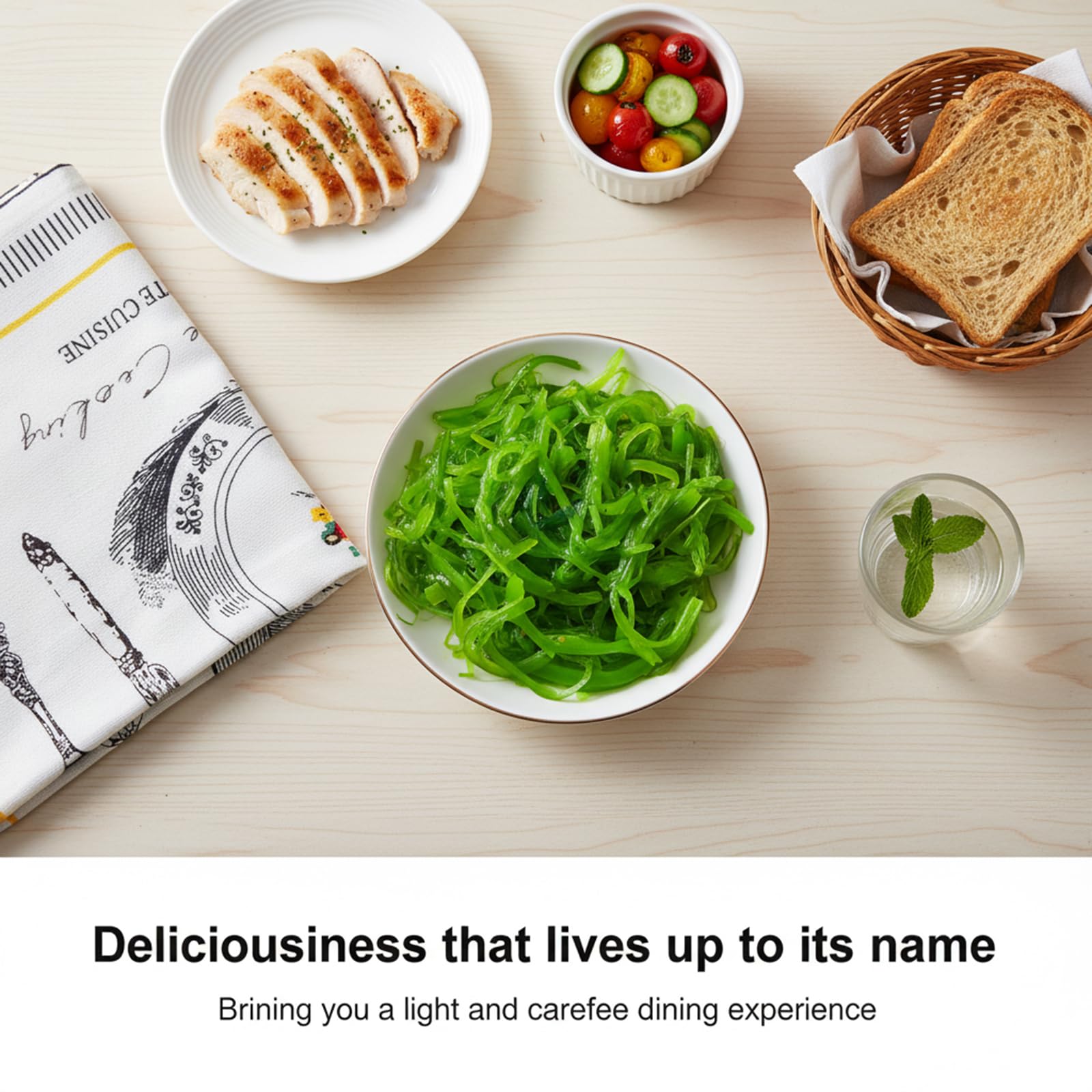 SODGHYTR sesame seeds and dressing detail, emphasizes nutty savory taste