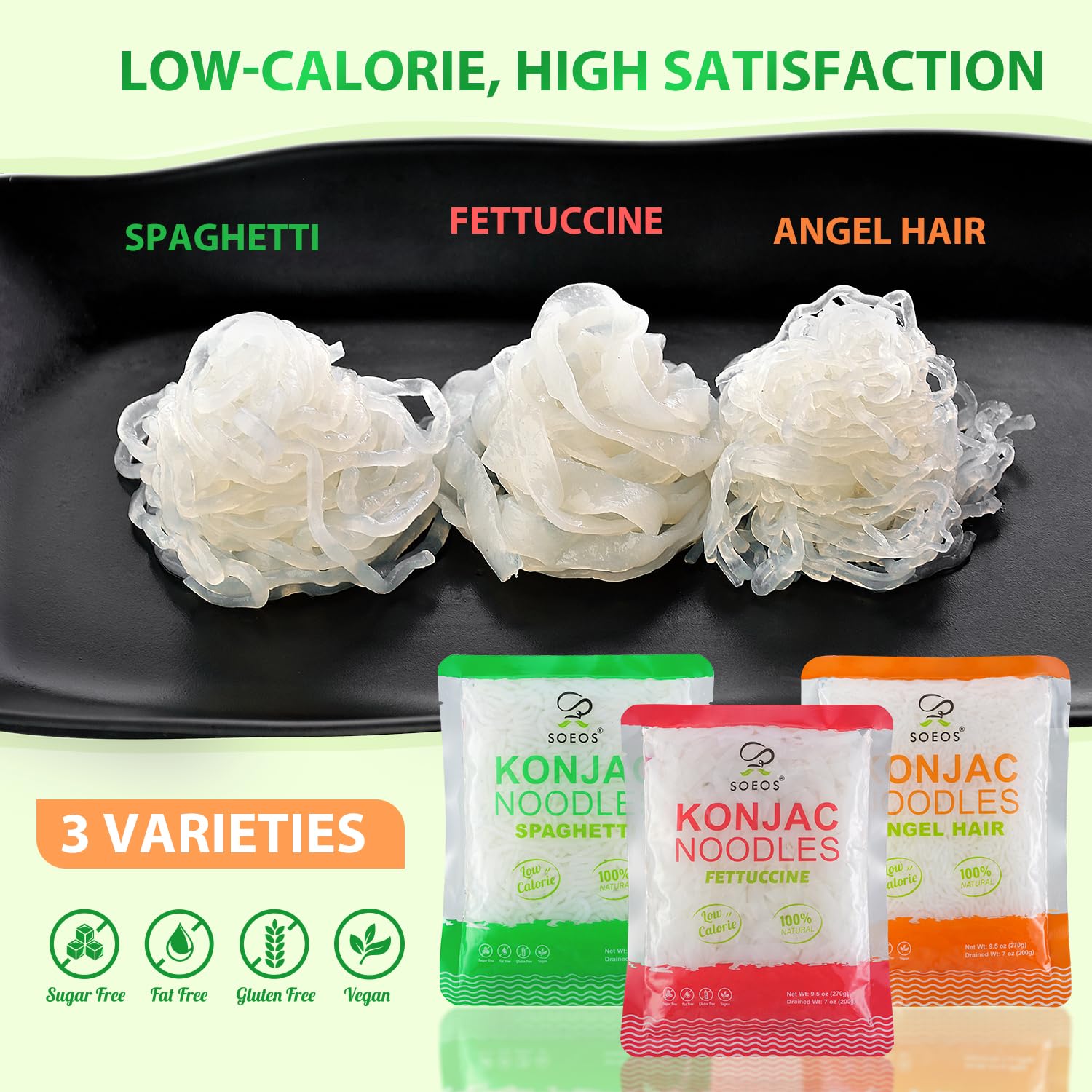 Soeos angel hair noodles close view showing fine strands for broths