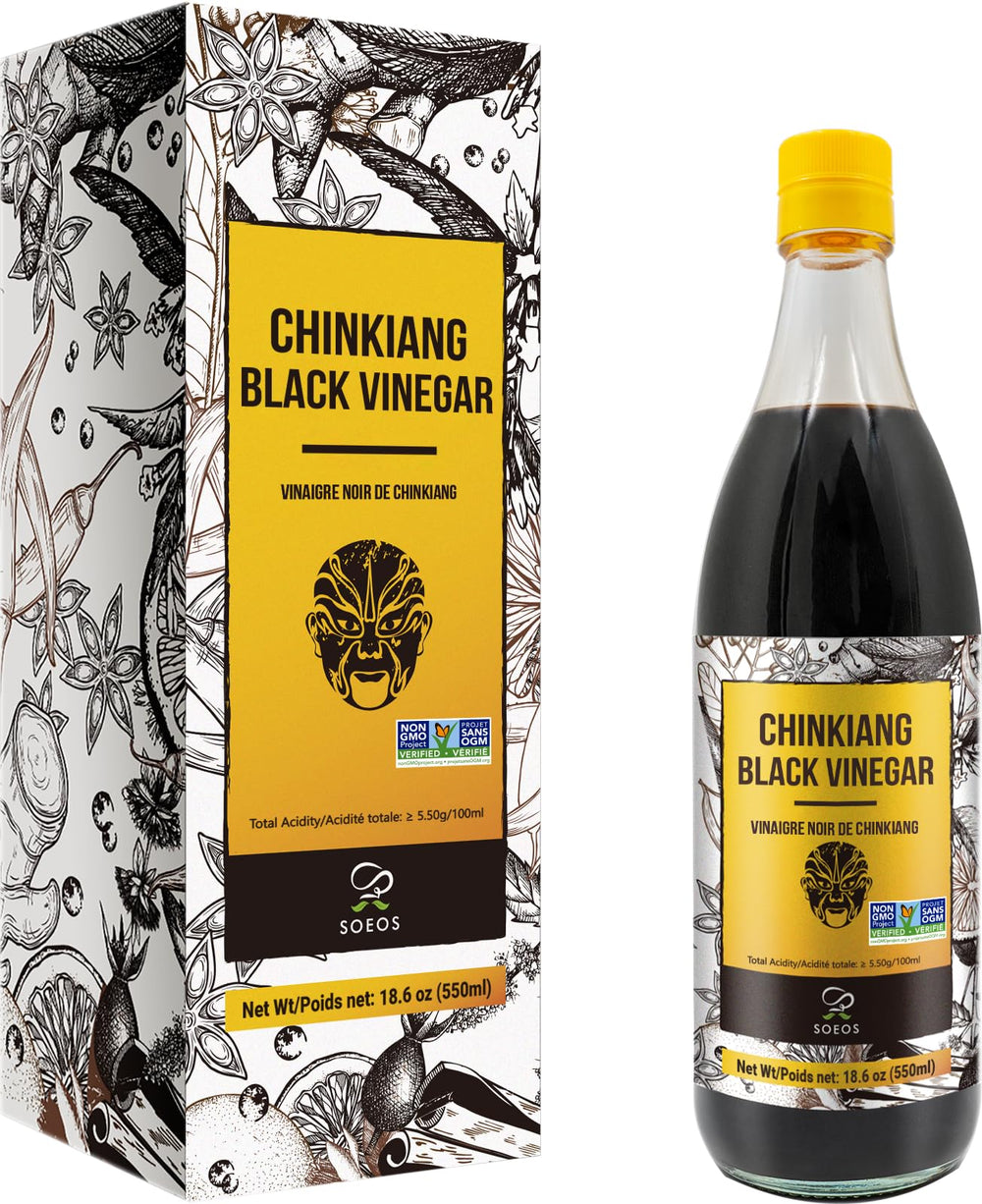 Soeos bottle front label showing product identity and easy recognition