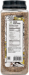 Soeos close-up of ground pepper texture highlighting 24-mesh consistency