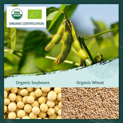 Soeos label close-up showing organic certification and ingredient clarity