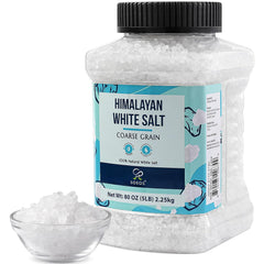 Soeos front of bag showing 80 oz packaging and clear salt crystals