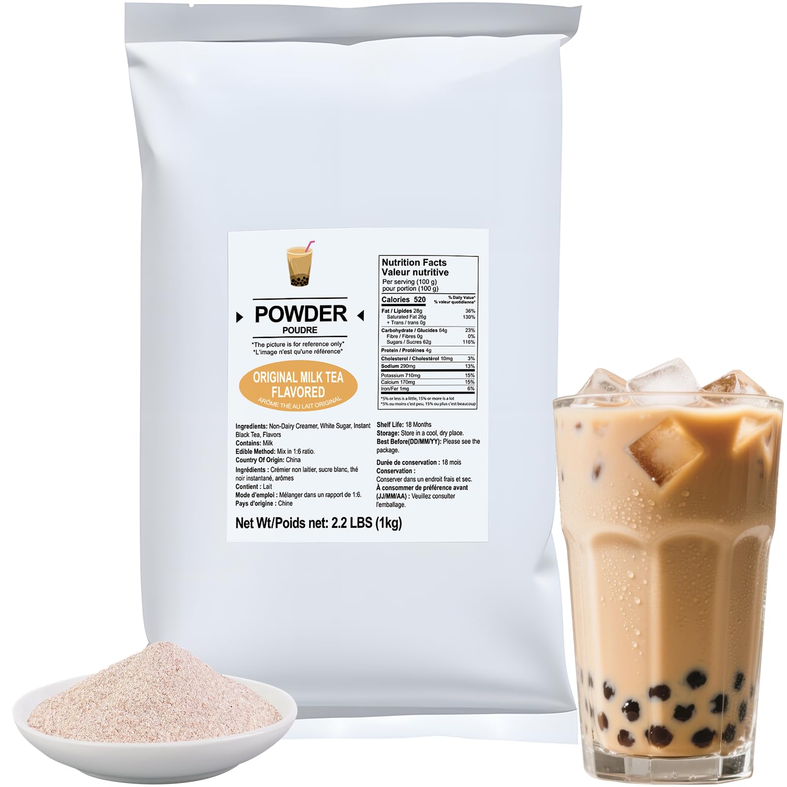 Soeos front packaging showing 1kg pouch and branding for convenient storage