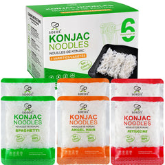 Soeos front packaging showing three-shape variety pack and convenience