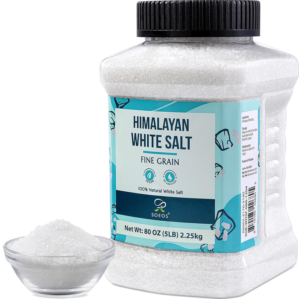 Soeos front packaging showing 80 oz bag and clear labeling for pantry storage
