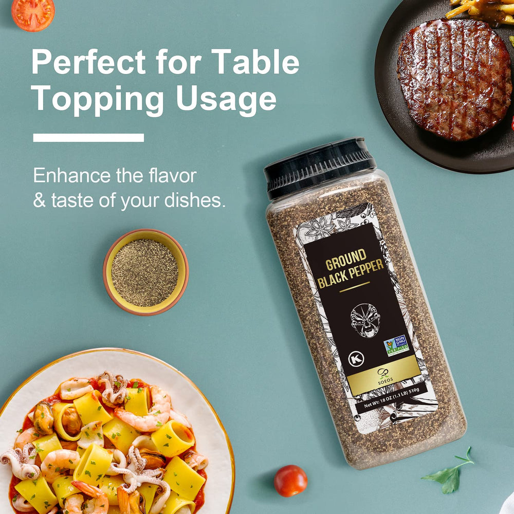 Soeos label close-up showing non-GMO claim and product details