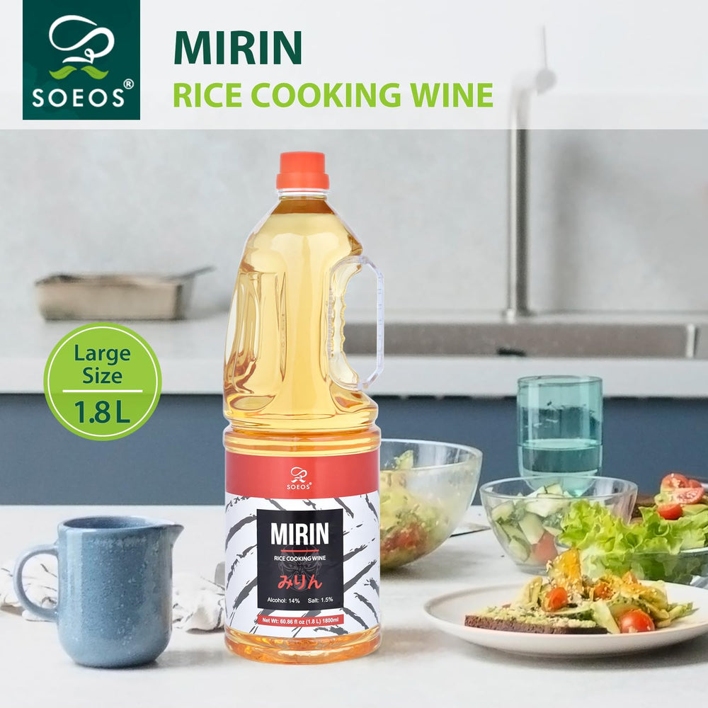Soeos mirin on glossy salmon glaze illustrating shiny finish and enhanced flavor