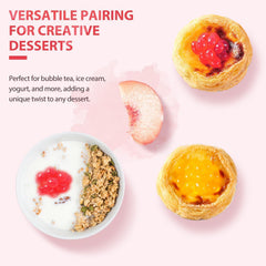 Soeos pearls in a bubble tea cup adding fruity bursts to the drink