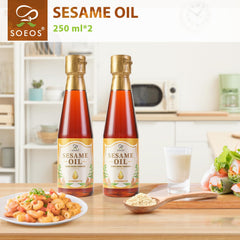 Soeos oil pouring stream close-up showing smooth texture and aroma boost