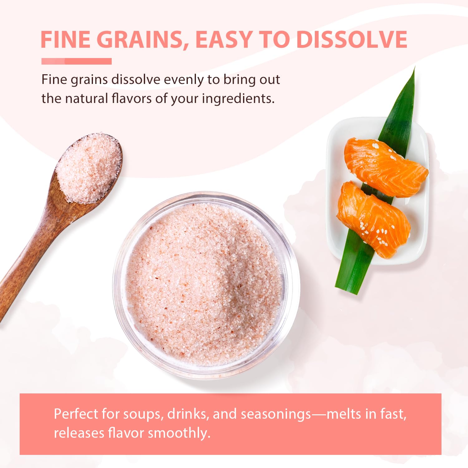 Soeos pouring into spoon in kitchen showing easy seasoning benefit