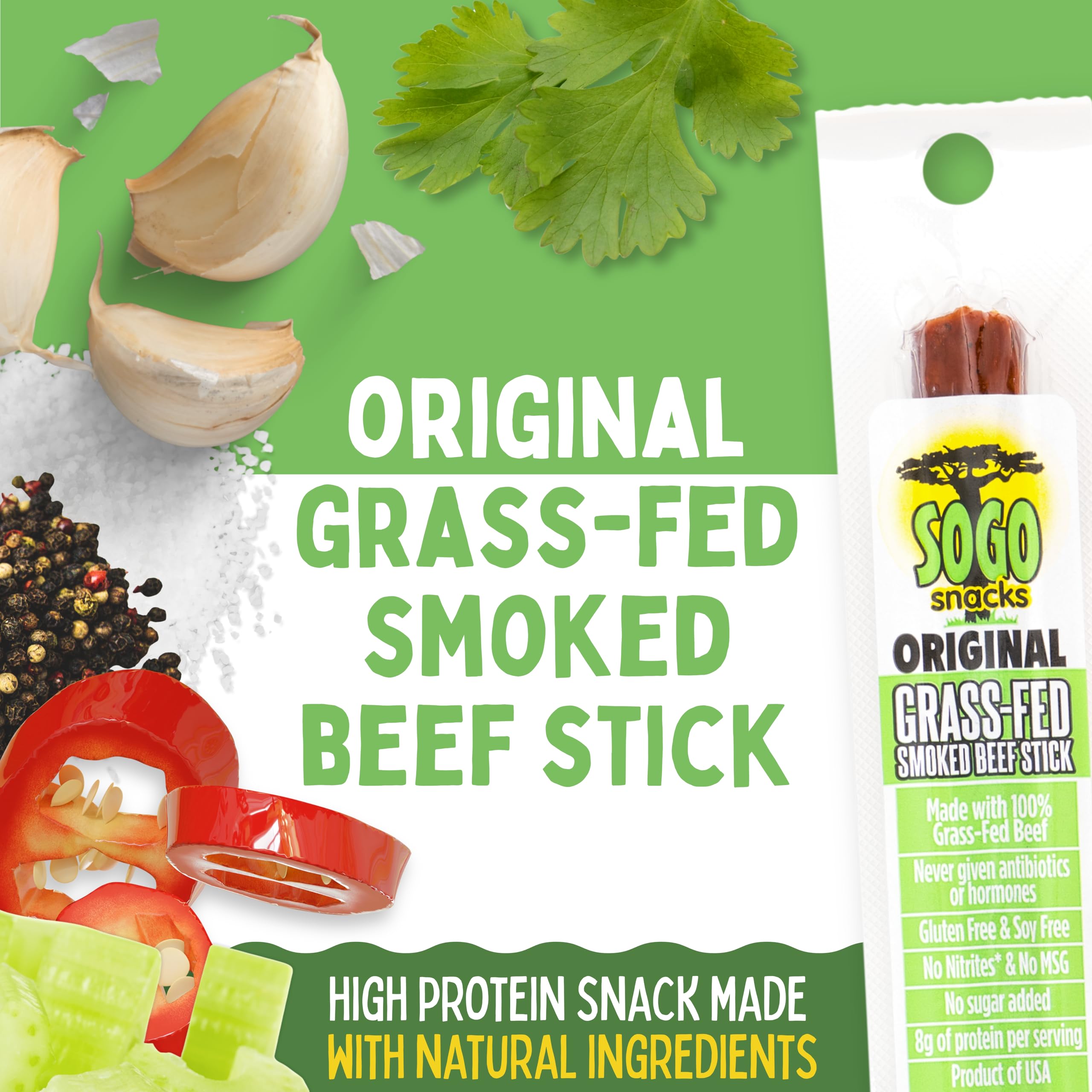 Sogo Snacks single stick unwrapped ready to eat portable protein benefit