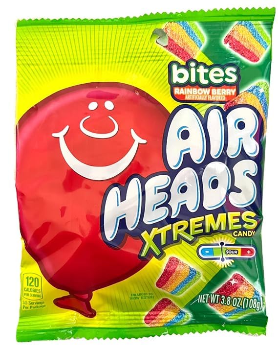 Soko Smiles close-up of Xtremes Bites texture with sour coating, highlights chewiness