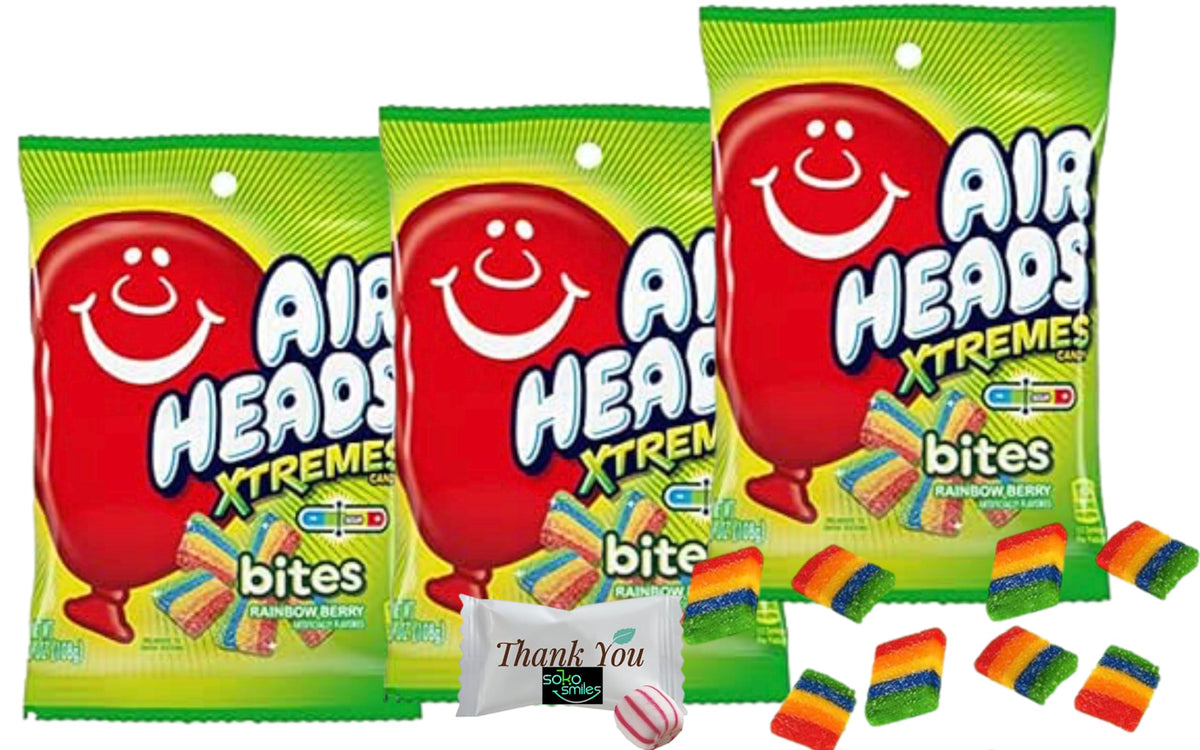 Soko Smiles Airheads front packaging showing three-bag bundle and mint, ideal for gifting