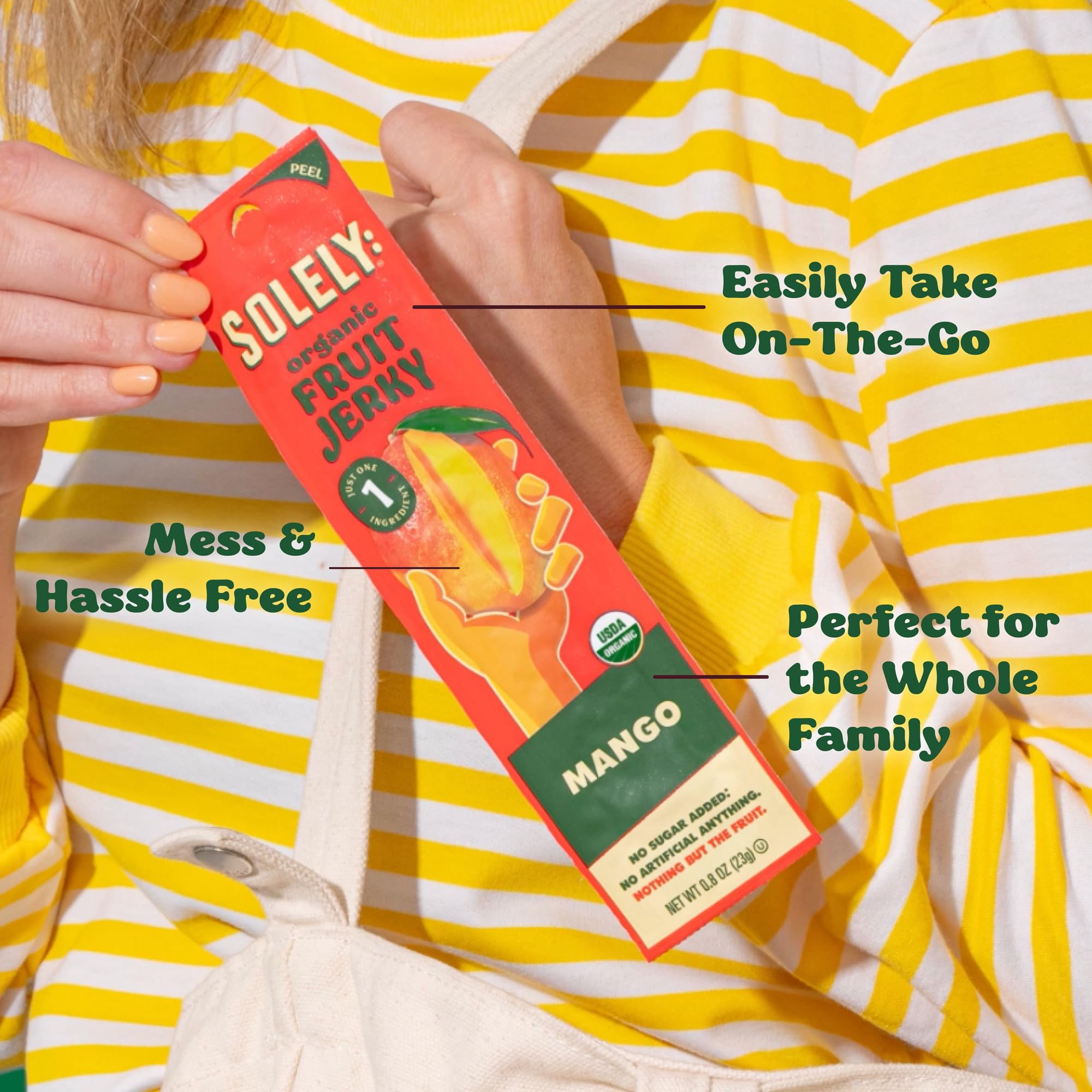 SOLELY fresh organic mango and raspberries used as ingredients and transparency