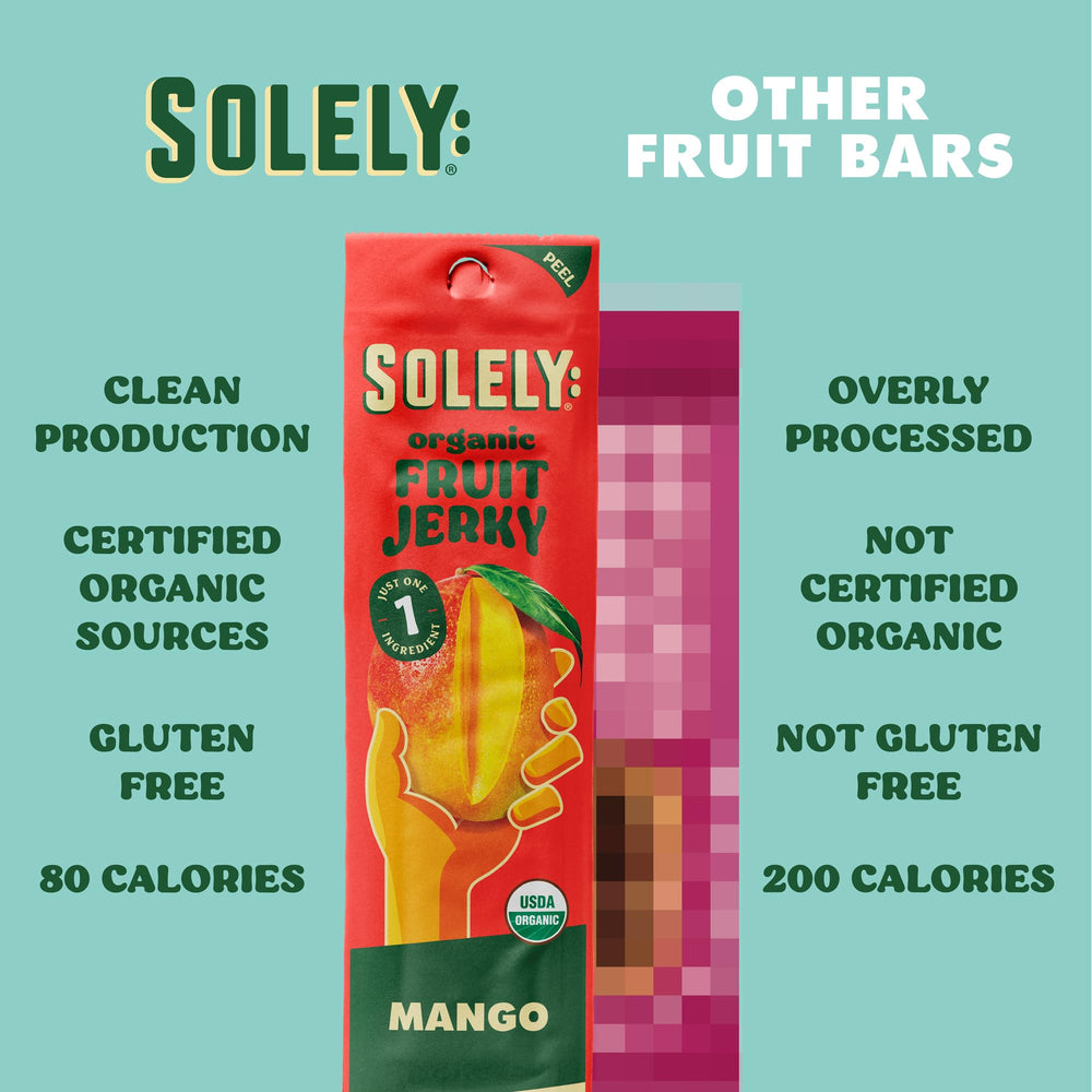 SOLELY fruit strip in a lunchbox illustrating easy on-the-go healthy snack