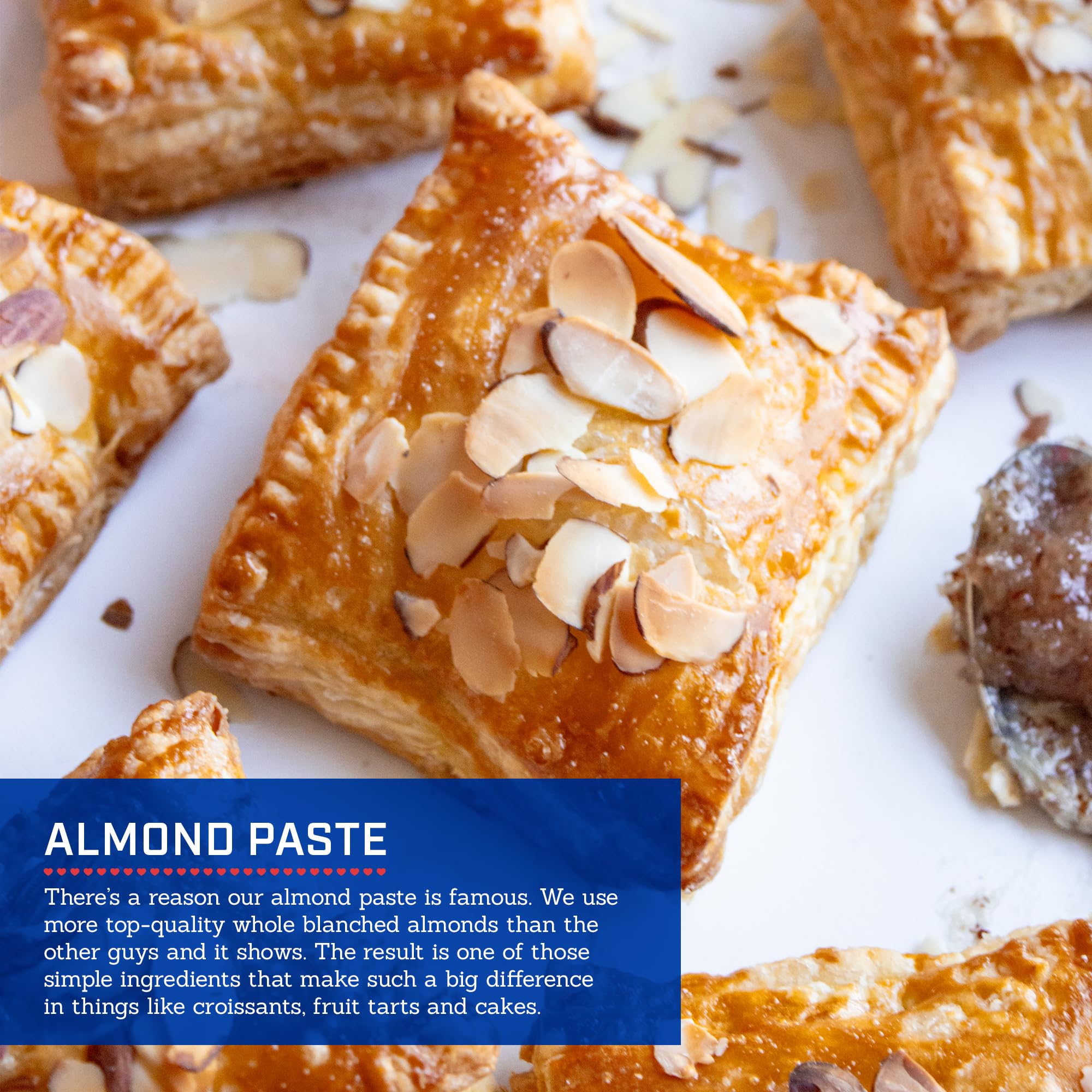 SOLO almond paste opened to show smooth texture and dense almond content benefit