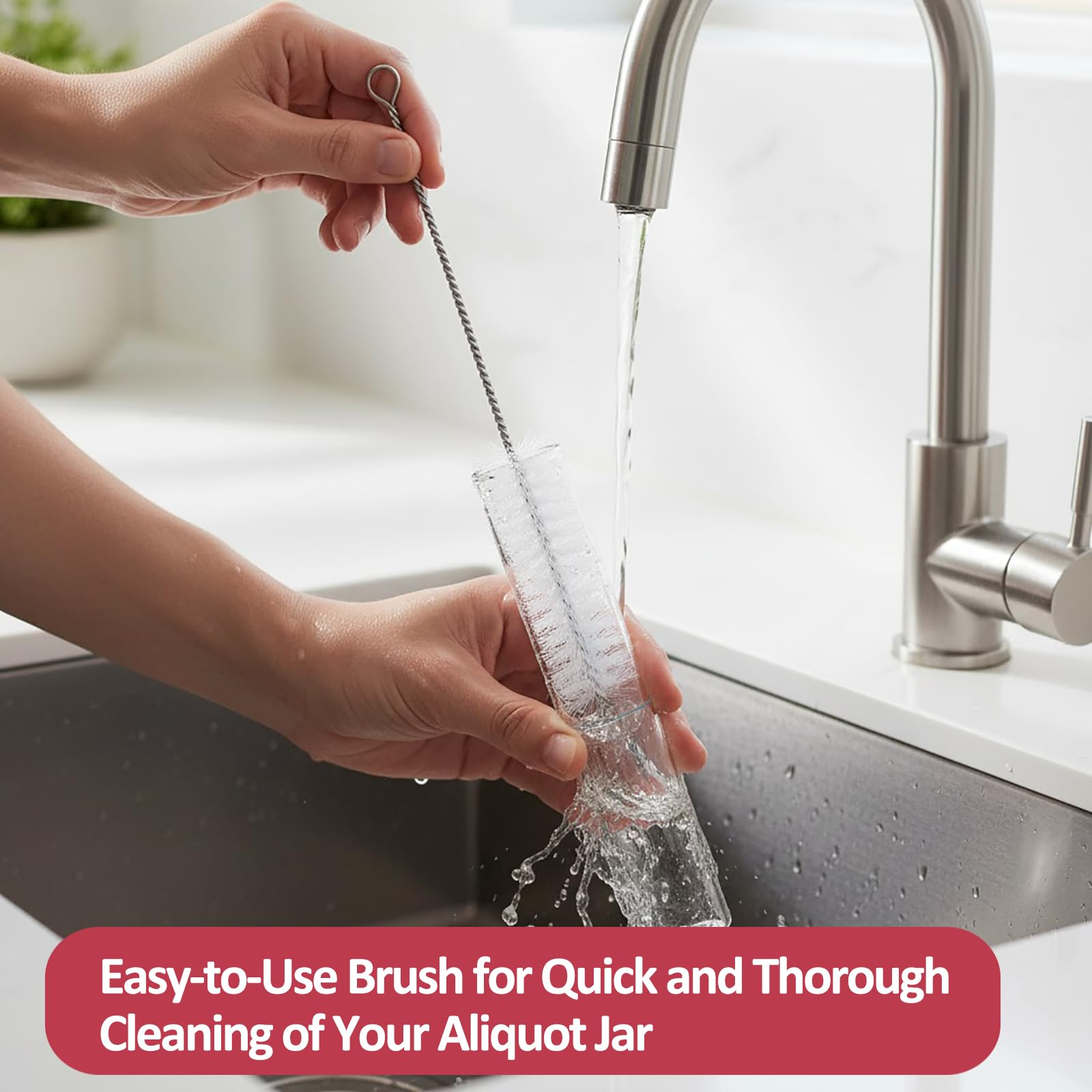 Solrify cleaning brush beside tube showing easy maintenance and hygienic care