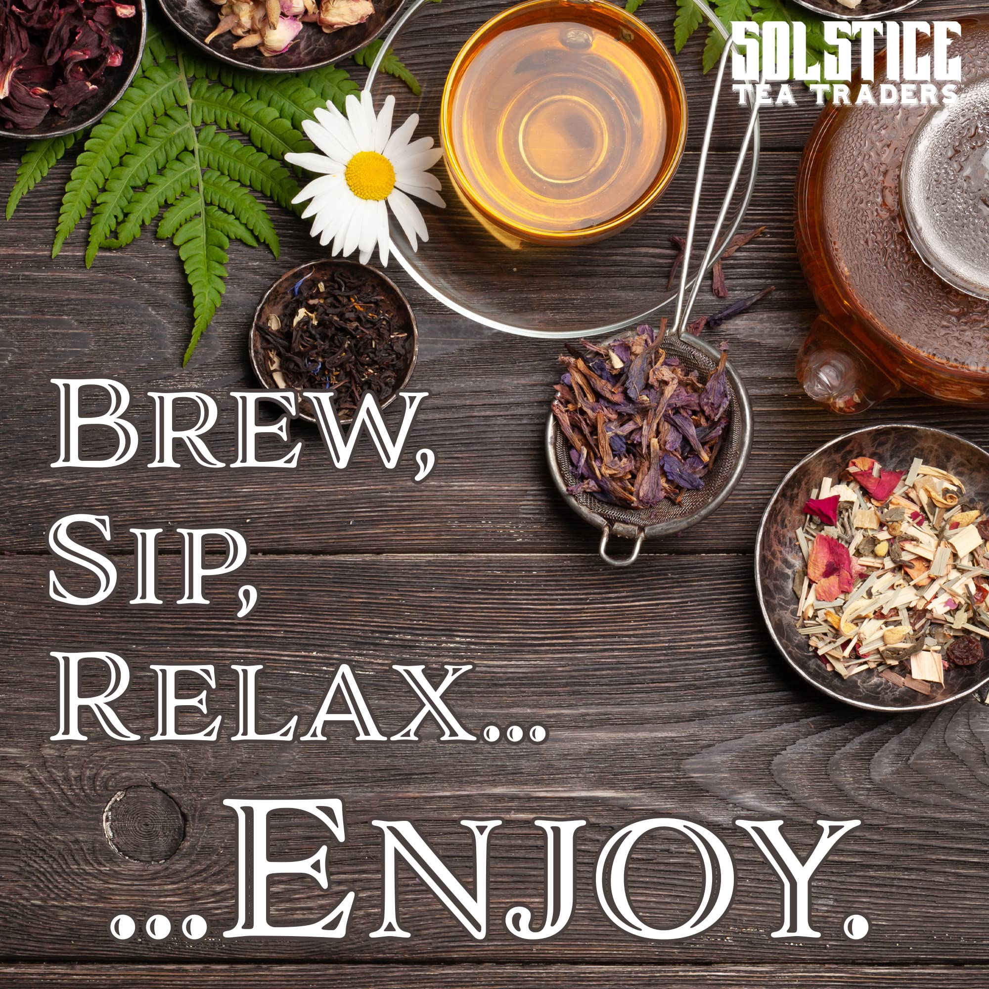 SOLSTICE TEA TRADERS portion scale comparison for accurate blending guidance