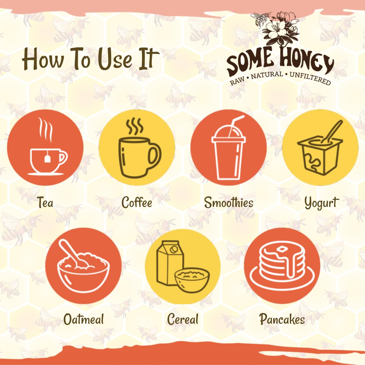 Some Honey breakfast scene drizzled on toast showing everyday versatility