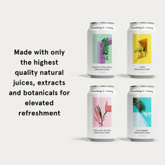 Something & Nothing close-up of can label highlighting real fruit ingredients and clean formula