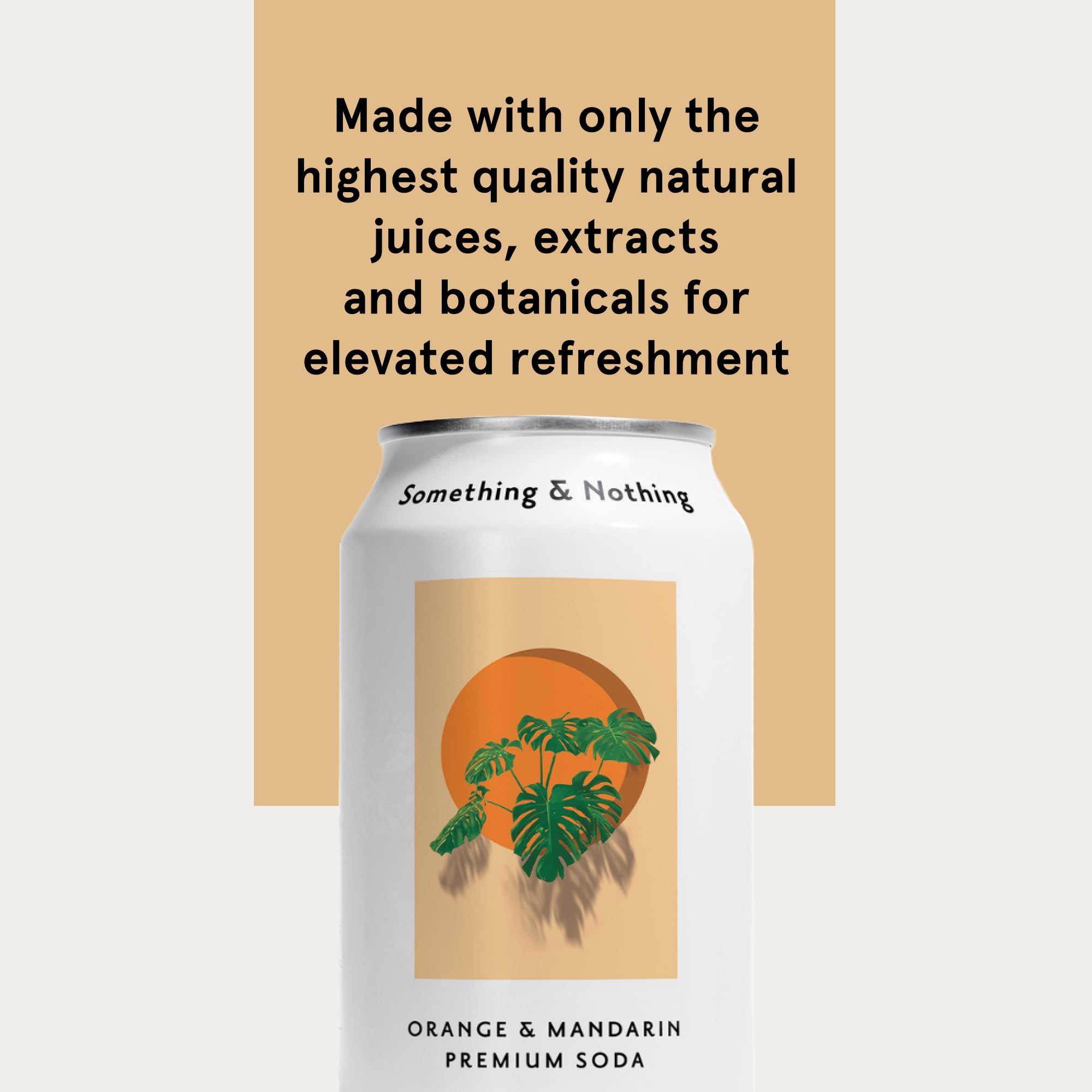 Something & Nothing poured over ice in a glass highlighting refreshing fizz and bright aroma