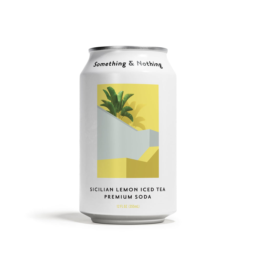 Something & Nothing cans on outdoor table with friends suggesting social, refreshing drink