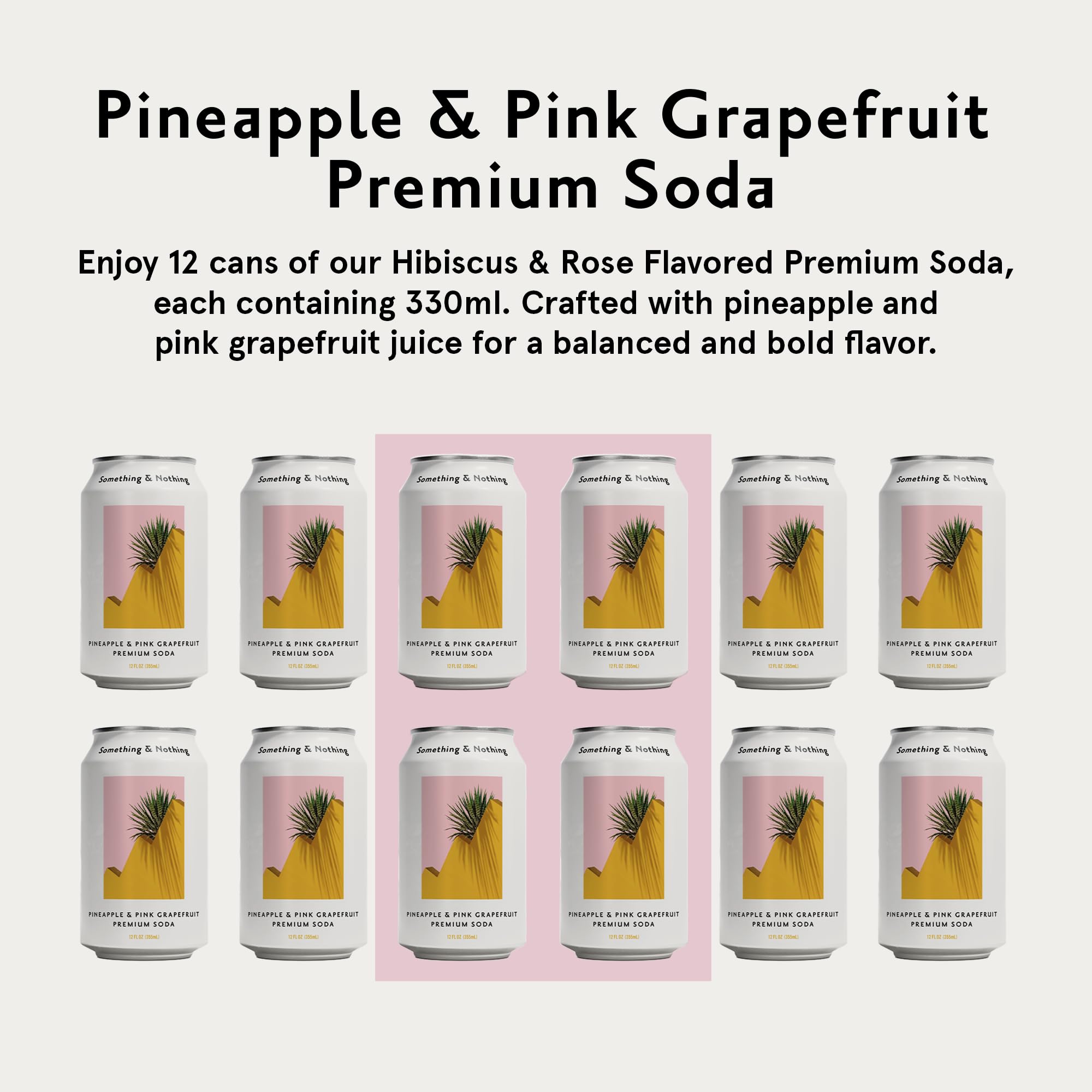 Something & Nothing can held in hand to show size and portability for on-the-go refreshment